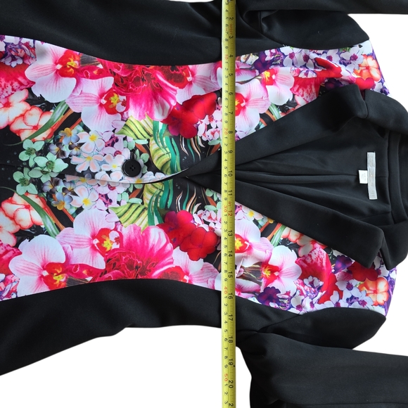 Boston Proper Vibrant Floral Blazer with Black Accents - Picture 5 of 10